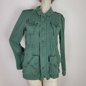 Kirra 100% cotton green utility jacket size medium